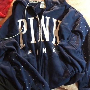 vs pink blue hoodie